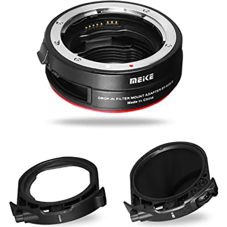 Meike MK-EFTR-C Drop-in Filter Mount Adapter Für Canon EF auf EOSR mit variablem ND-Filter und UV-Filter für EOS R R5 R6 RP R5C C70 Kameras