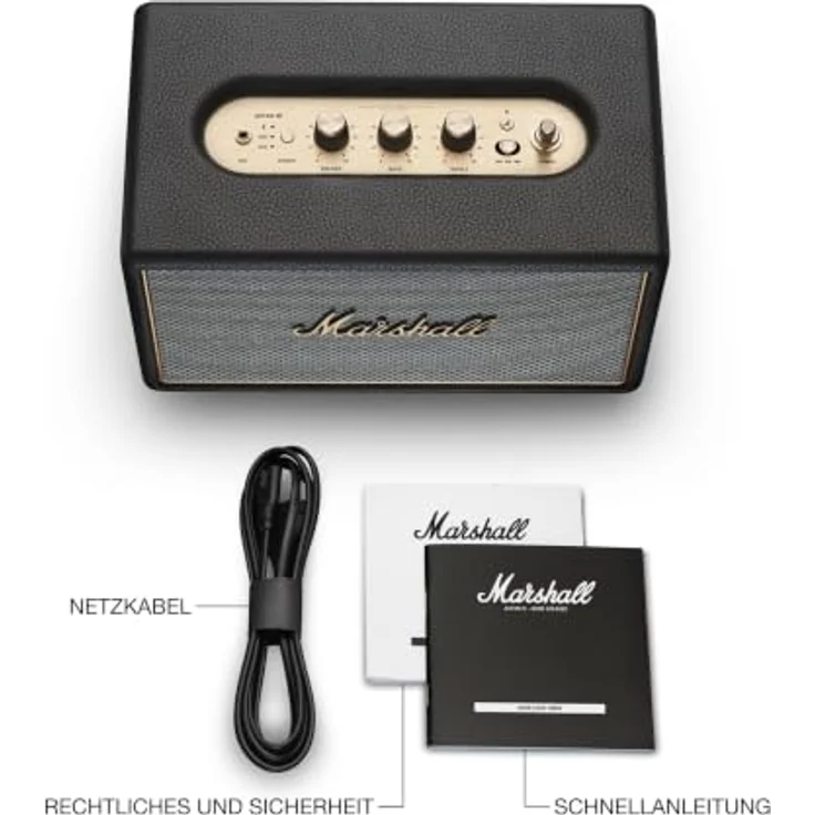 MARSHALL Acton IV Bluetooth-Home-Lautsprecher, raumfüllender Stereo-Sound, verbesserte Hochtöner, Black & Brass – Bild 11