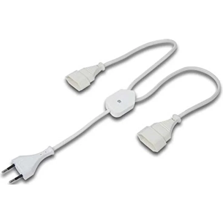 Hera Euro Y-Verteiler 21503160101 Stecker+2Buchsen Elektrisches Zubehör für Leuchten 4051268030304, Unterhaltungselektronik – Bild 2