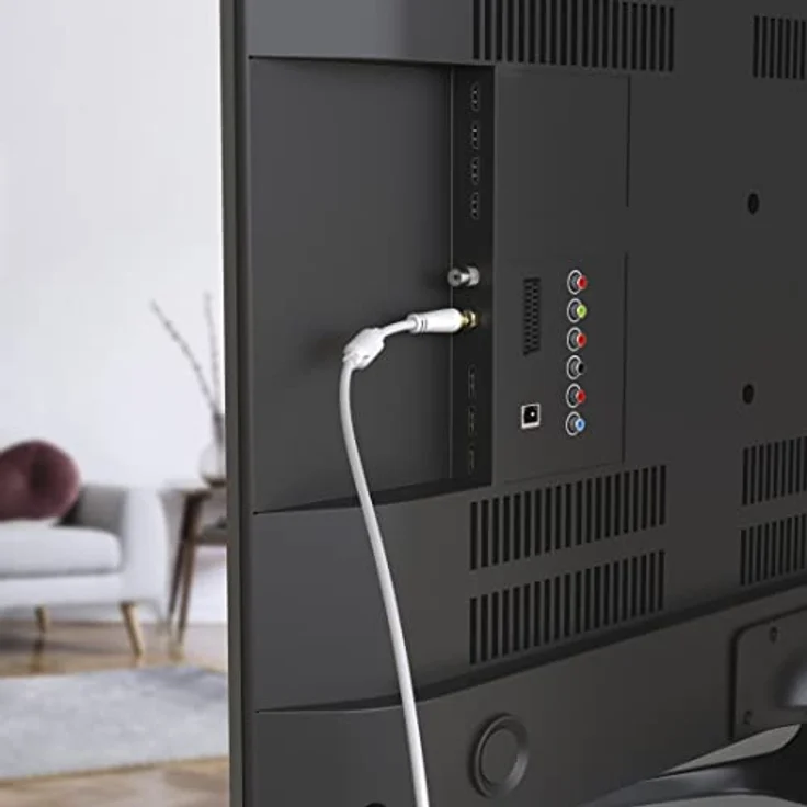 Hama Antennenkabel 1,5 m, F-Stecker auf F-Stecker, Weiß – Bild 5