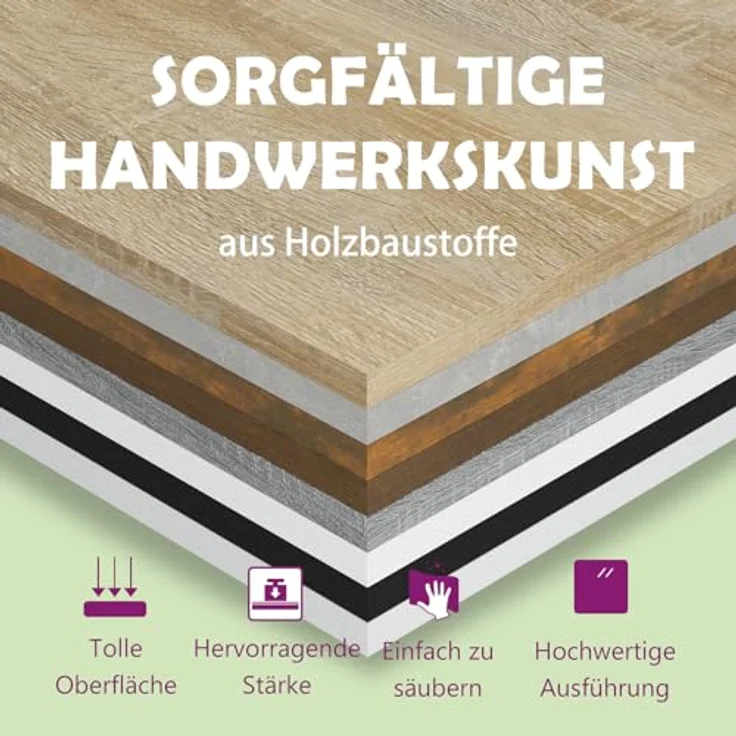 vidaXL Schallplatten-Aufbewahrungsbox Betongrau 71×34×36 cm Spanplatte – Bild 5