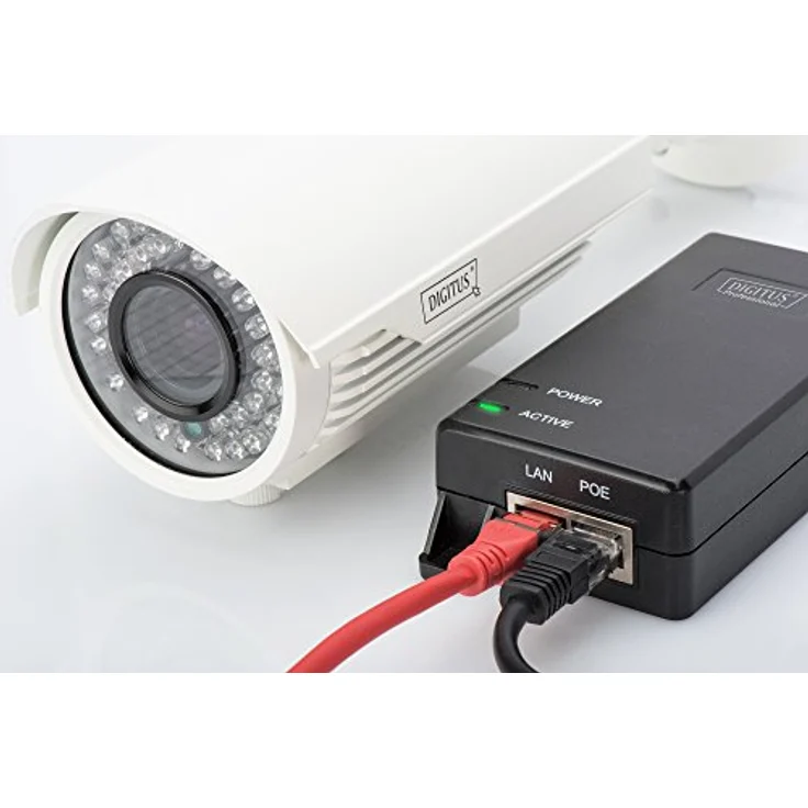 DIGITUS PoE+ Injektor - IEEE802.3at - Gigabit Ethernet - 30 Watt - max. 48 Volt - Stromversorgung Pin 4-5(+) & 7-8(-) - Preisvergleich – Bild 2