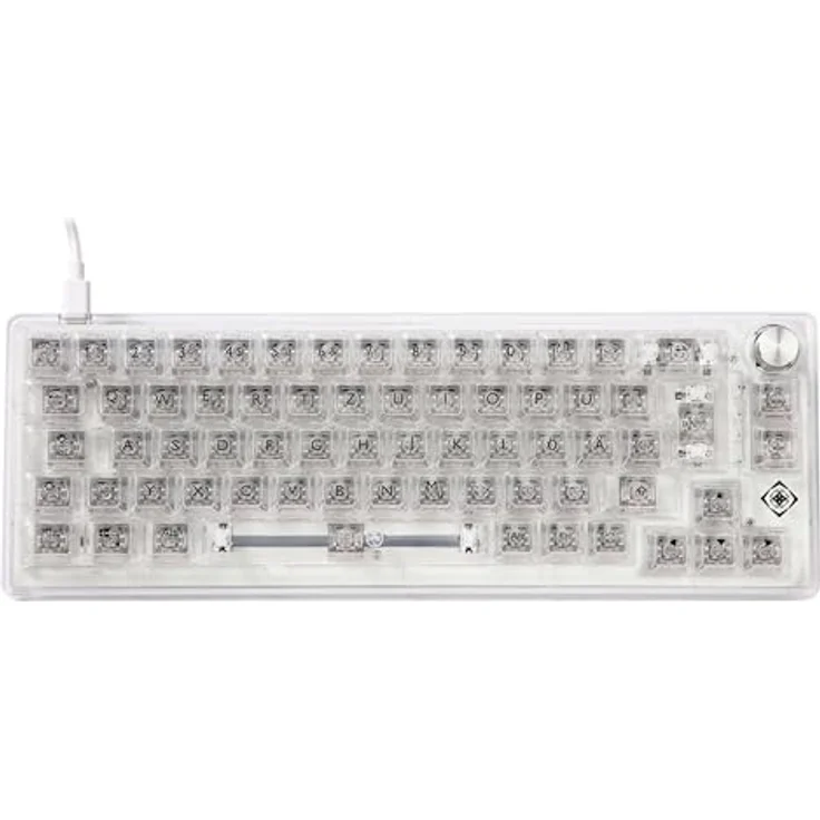 Deltaco Gaming DK460 (DE), Transparente Tastatur mit RGB-Beleuchtung und KTT-Schaltern – Bild 3