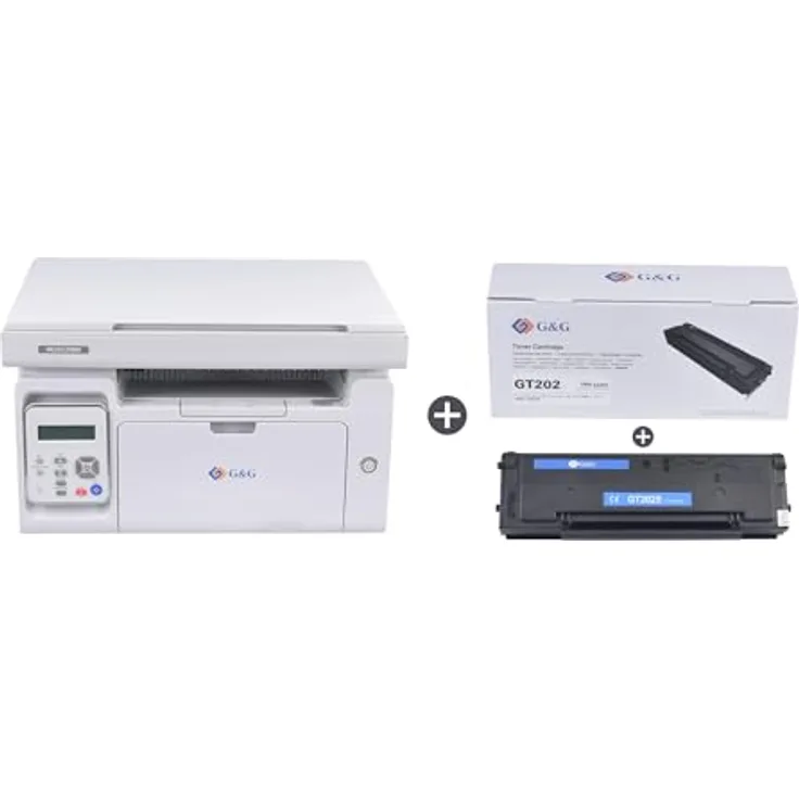 G&G M2022NW Laserdrucker, Multifunktionsgerät mit Drucker, Scanner, Kopierer, Schwarz-Weiss, WLAN, 22-23 Seiten/Min