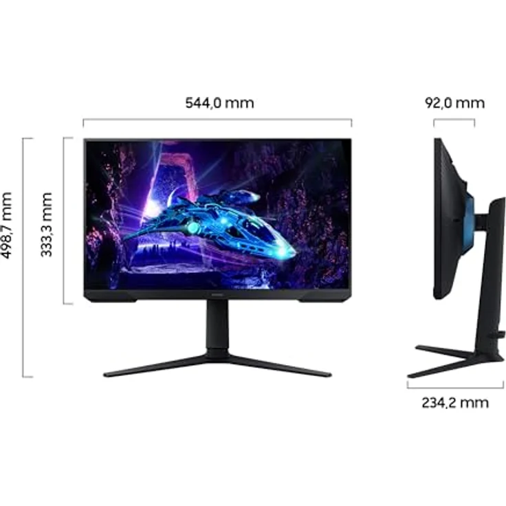 Samsung Odyssey G30D Full HD Gaming Monitor, 24 Zoll, VA-Panel, AMD FreeSync, HDR10, Schwarz – Bild 2