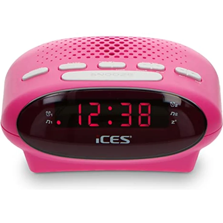 iS ICR-210 Uhrenradio (2X Weckzeiten, Schlummerfunktion, Sleeptimer) pink – Bild 3