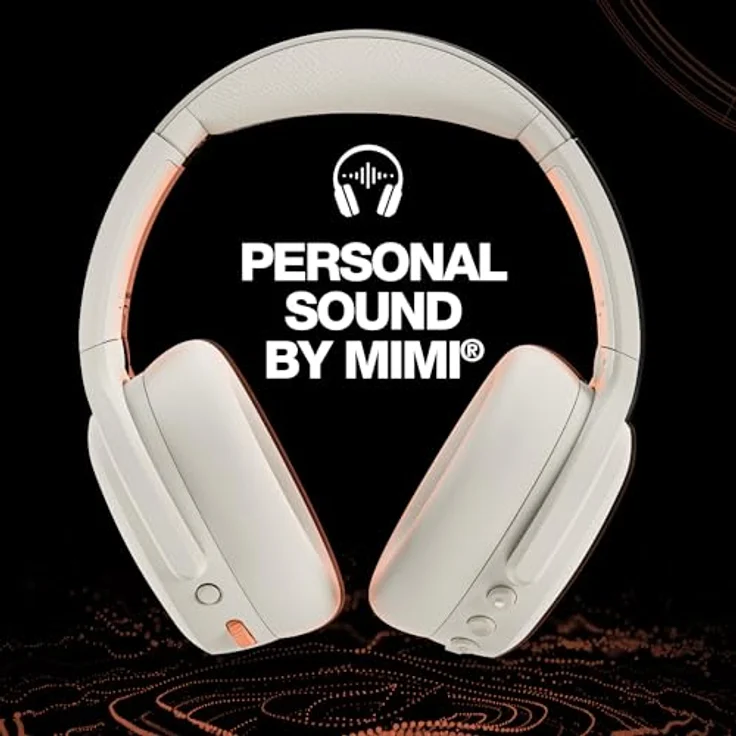 Skullcandy Crusher ANC 2 Over-Ear Noise Cancelling Wireless-Kopfhörer mit Sensory Bass, 50 Std. Akkulaufzeit, Skull-iQ, Alexa-Unterstützung, Mikro, Bluetooth-kompatibel - Bone – Bild 4
