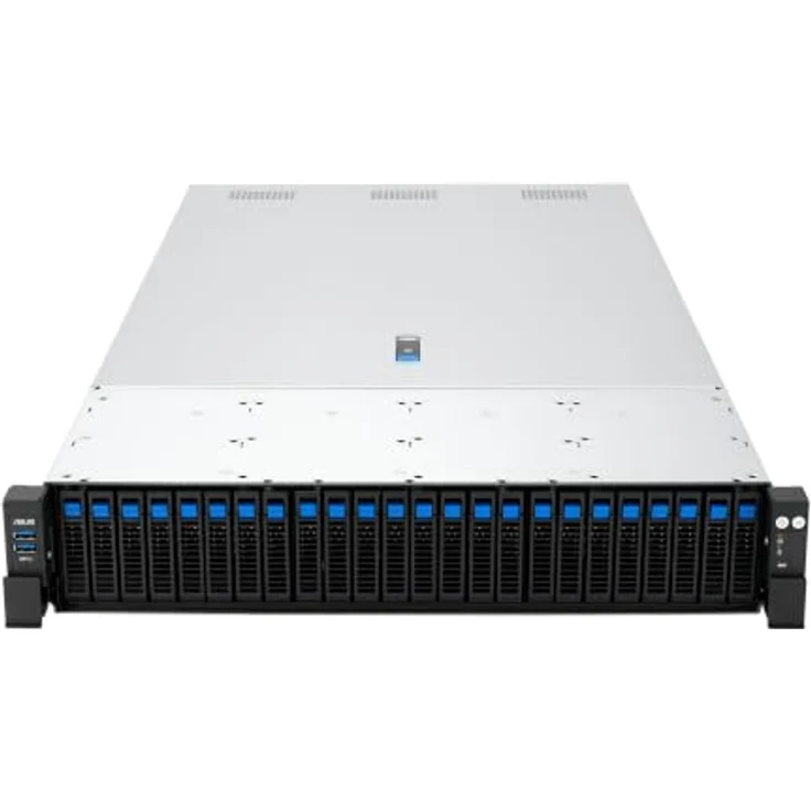 Asus RS720A-E13-RS24G, NAS-Server mit AMD EPYC Prozessor, 3 TB RAM, 2U Rack, Schwarz/Silber – Bild 2