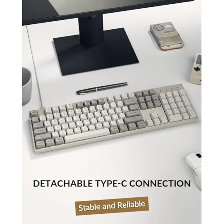 Keychron C2 Pro 8K, Kabelgebundene Mechanische Tastatur mit RGB Backlight, Hot-swappable, QWERTY US Layout, Keychron Super Brown Switch – Bild 4