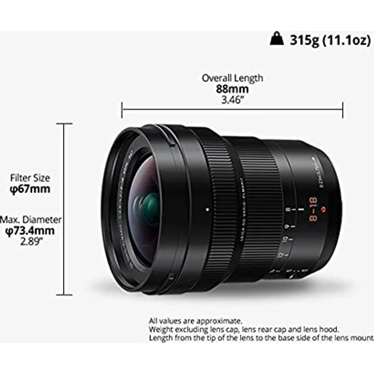 Panasonic Leica DG-Objektiv H-E08018, Vario-Elmarit 8-18 mm-F2.8-4.0 ASPH Schwarz – Bild 7