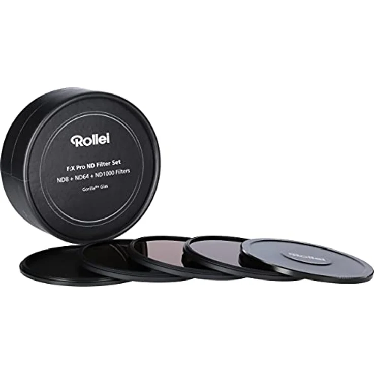 Rollei F:X Pro ND Filterset (ND 8, ND 64, ND1000) Neutraldichtefilter Set mit 3 Graufiltern (77mm) – Bild 4