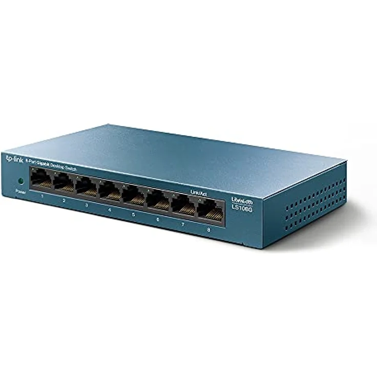 TP-Link LS108G Gigabit Ethernet Switch mit 8 Ports Metall 10-100-1000 Mbit-S, ideal für die Gemeinsame Verbindung und Netzwerknutzung für kleine Büros und Heimbüros – Bild 2
