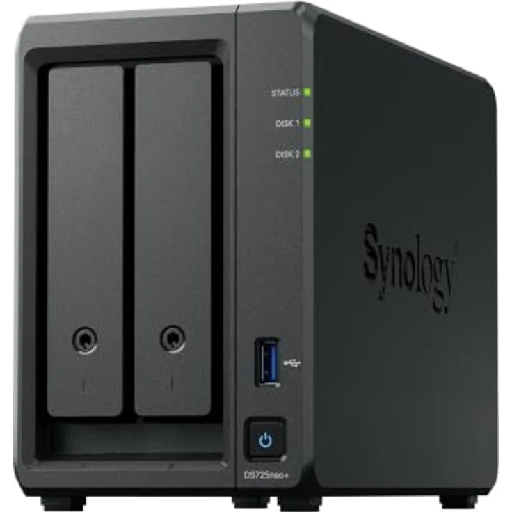 Synology DiskStation DS725neo+ NAS 2-Bay, AMD Ryzen™ R1600, 4GB DDR4 RAM, bis zu 2 HDD/SSD, 2.5G Ethernet Port – Bild 1