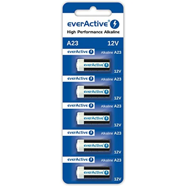 5 Stück A23 12V everActive Alkaline Batterien MN21-V23GA-23A 12 Volt 55 mAh … – Bild 2