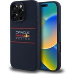 CG MOBILE Red Bull RBHMP16X24SIHSRV Hülle für iPhone 16 Pro Max, 6.9 Zoll, marineblau, aus Silikon, horizontal mit lizenziertem Logo, kompatibel mit MagSafe