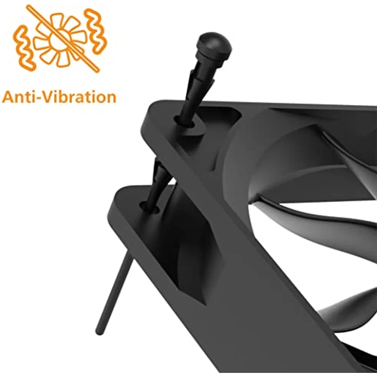 Akasa 60 Gummi Gehäuselüfterhalterungen, Anti vibration Gummi Befestigung für Gehäuse Lüfter, PC schrauben Silikon Gummistifte, 60 Stück, 73mm, Schwarz, AK-MX003-BKT60 – Bild 4
