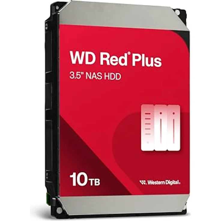 WD Red Plus 10 TB NAS Interne Festplatte, 3,5 Zoll - 7200 U/Min, SATA 6Gb/s, CMR, 512MB Cache, optimiert für NAS-Systeme – Bild 3