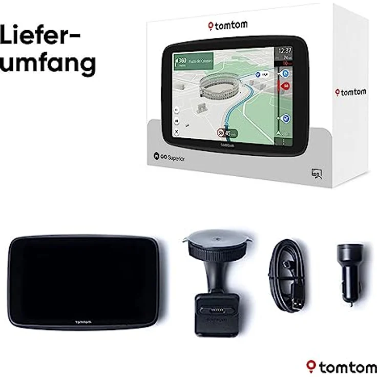 TomTom GO Superior, 7 Zoll HD Navigationsgerät mit TomTom Traffic, Sprachsteuerung und KI-basierten Routenoptimierungen, schwarz – Bild 8