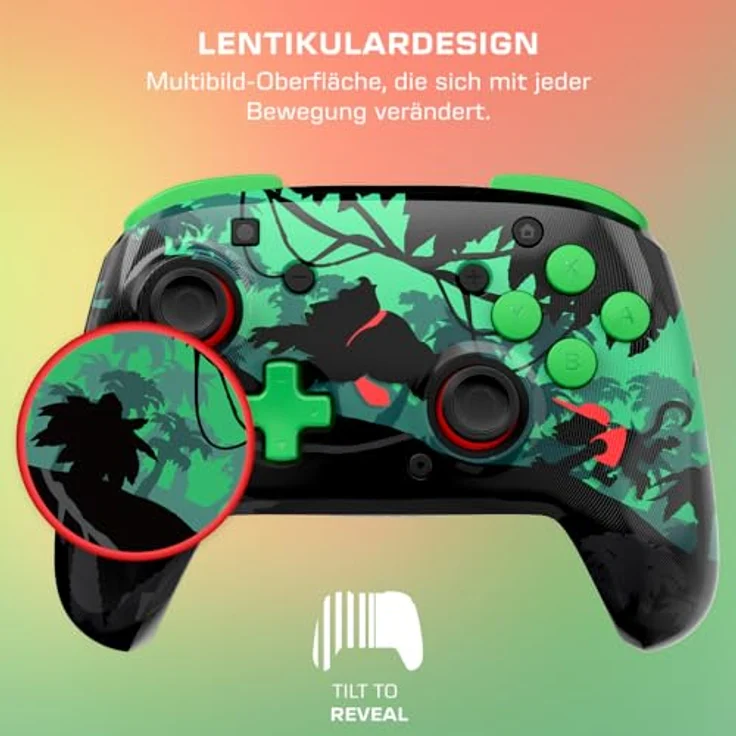 Turtle Beach Rematch Wireless Controller: Donkey Kong, offiziell lizenziert für Nintendo Switch 1 & 2, Bewegungssteuerung, kabellose Verbindung, bis zu 40 Stunden Akkulaufzeit – Bild 3