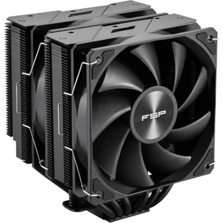 FSP Air CPU Cooler MP7-B LGA/1851/1700/1200 AMD:AM4/AM5, Gehäuselüfter mit Dual Performance-Lüftern, schwarz – Bild 1