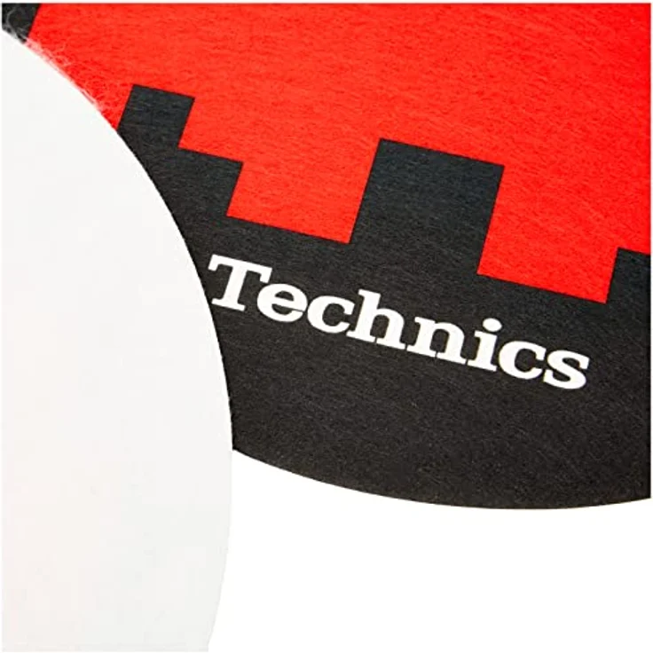Technics Slipmat Blinky, Paar Filz Slipmats, Durchmesser 300 mm, leicht, schwarz – Bild 3