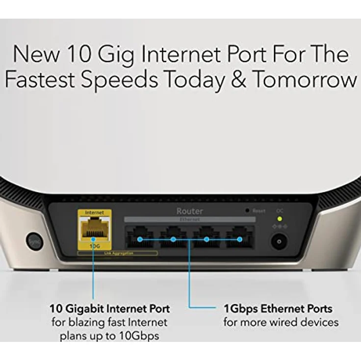 Netgear Orbi WiFi 6 Mesh WLAN System (RBK863SB), AX6000, Triband Mesh, Abdeckung von bis zu 540 m², Armor Abonnement – Bild 4