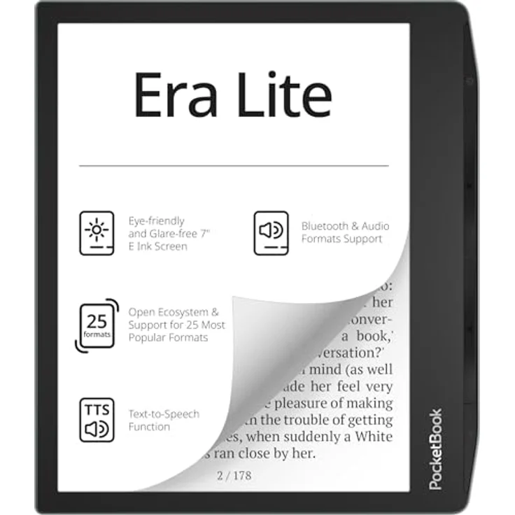 PocketBook Era Lite, 7-Zoll E-Book-Reader mit 16 GB Speicher, Stone Green – Bild 1