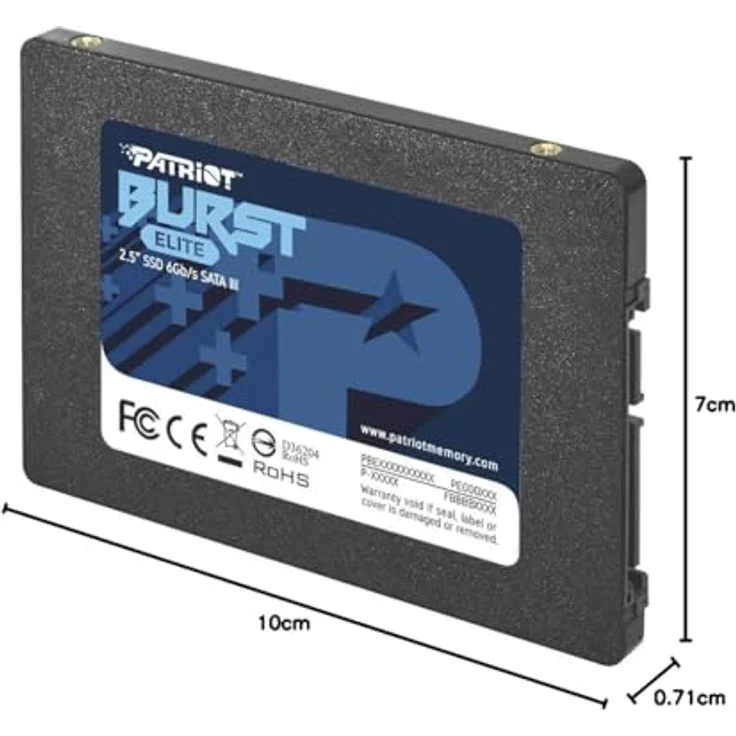 Patriot Burst Elite - Solid-State-Disk - 960 GB - intern - 2.5 Zoll (6.4 cm) - SATA 6Gb/s (PBE960GS25SSDR) – Bild 6