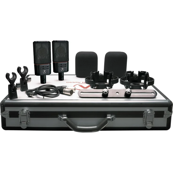 AustrianAudio OC818 Dual Set Plus Black, Mikrofon mit CKR12 Keramik-Kapsel, wechselbaren Richtcharakteristiken und dualem Output