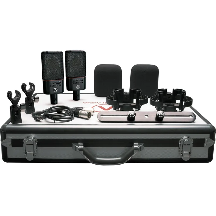 AustrianAudio OC818 Dual Set Plus Black, Mikrofon mit CKR12 Keramik-Kapsel, wechselbaren Richtcharakteristiken und dualem Output