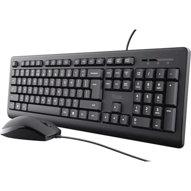 Trust Primo Tastatur Maus Set, Belgisches AZERTY-Layout, Hochwertige Materialien, Langlebig und Robust – Bild 1