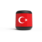 PEAQ PPA 103-TR, Tragbarer Bluetooth-Lautsprecher, Schwarz mit türkischer Flagge bedruckt