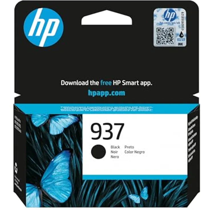 HP Druckerpatrone 937 (BK), Originalpatrone für scharfen Schwarzweißdruck und brillante Farben