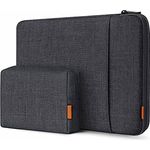Inateck 360° Rundumschutz Laptoptasche Sleeve für 13 Zoll MacBook Air/Pro - Kratzfeste Hülle mit Zubehörtasche, grau