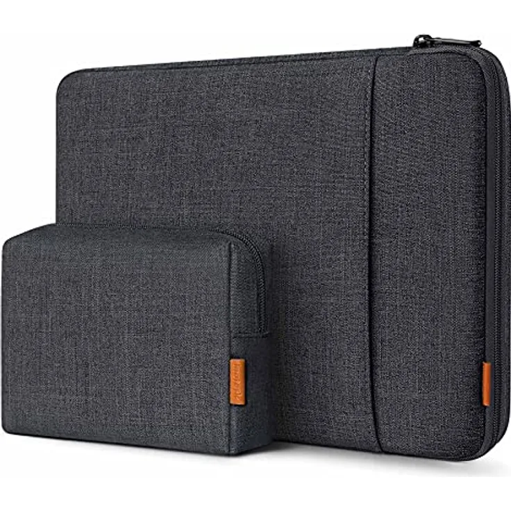 Inateck 360° Rundumschutz Laptoptasche Hülle Kompatibel mit 15,3 MacBook Air M3/A3114 M2/A2941 2024-2023, 14.4 Surface Laptop Studio, minimalistisches Design, stoßfest, schwarz