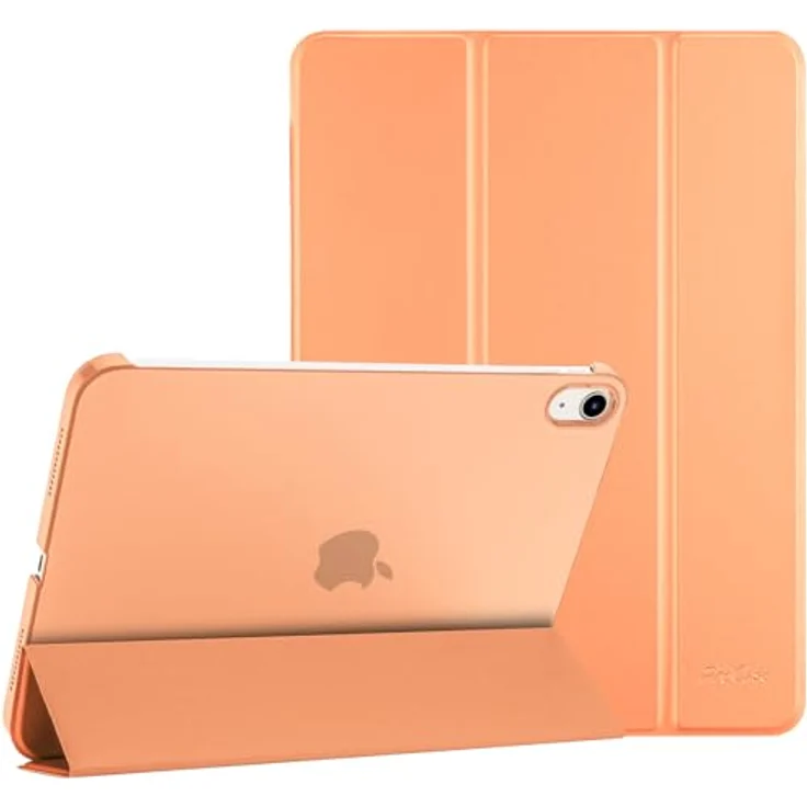 ProCase Hülle für iPad A16 11" (2025) & iPad 10. Generation (2022), ultradünne Hartschutzhülle mit Smart Cover und Auto Wake/Sleep - Orange – Bild 1