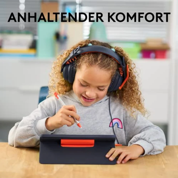 Logitech Zone Learn kabelgebundenes Headset mit Mikrofon für Schüler, Bequeme und verstellbare Passform für Kinder, 3,5 mm AUX, für Windows/macOS/iPadOS/Android/Mobilgeräte - Over-Ear, Blau – Bild 2