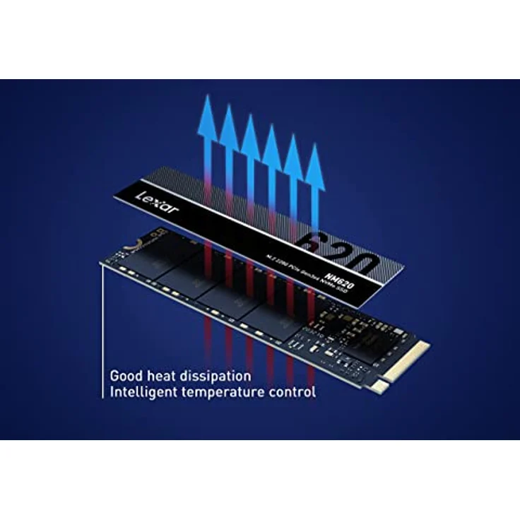 Lexar NM620 2TB SSD, M.2 2280 PCIe Gen3x4 NVMe 1.4 Interne SSD, Bis zu 3500MB/s Lesen, 3000MB/s Schreiben, 3D NAND Flash Interne Solid-State-Laufwerk für PC-Enthusiasten und Gamer (LNM620X002T-RNNNG) – Bild 4