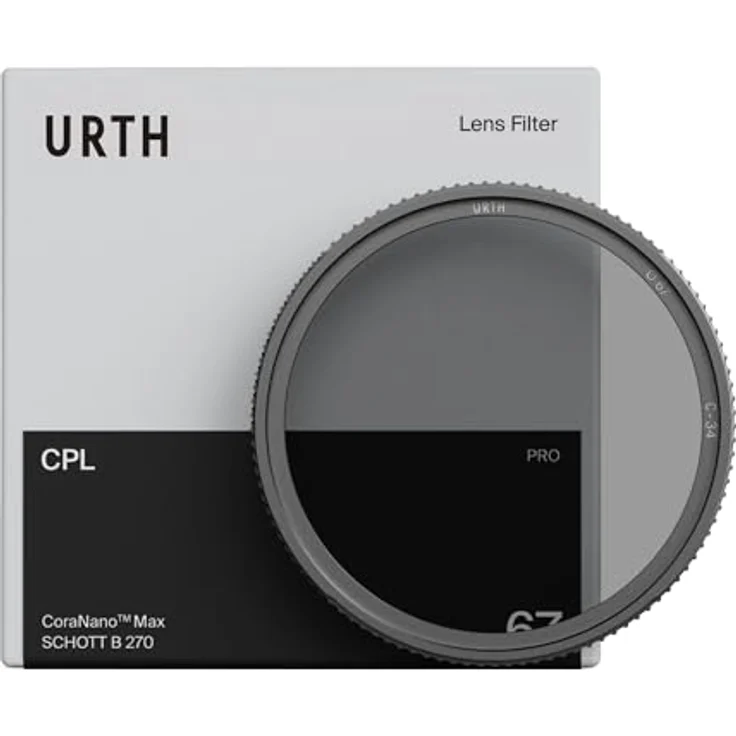 Urth 72mm Zirkularpolarisationsfilter (CPL) (Pro) - Ultradünner, 34-lagiger Nano-Polarisationsfilter mit präziser Rotationskontrolle und Luftfahrt-Aluminiumrahmen – Bild 1