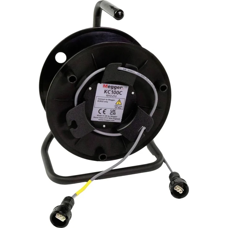 Megger 1013-212 Kabeltrommel 100m, leichte Verlängerung mit verbesserter Sicherheitsfunktion, grau