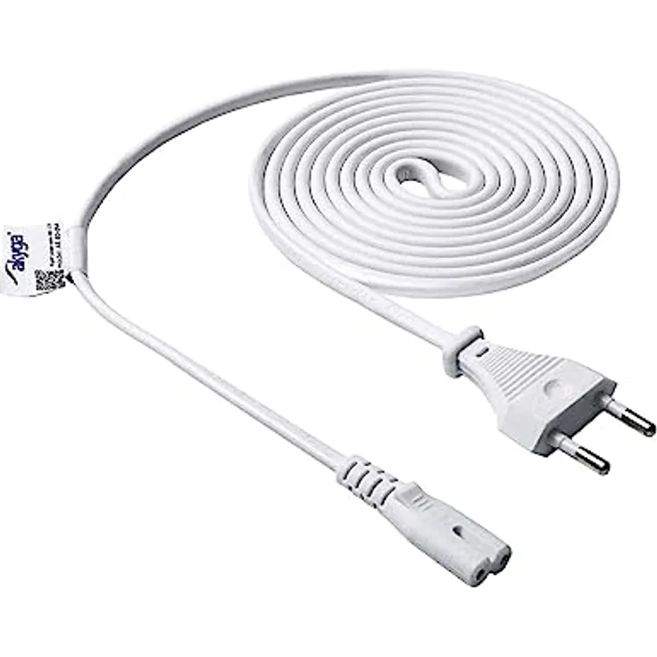 Akyga Power Cable for Notebook AK-RD-06A Eight CCA CEE 7/16 / IEC C7 1.5 m White
