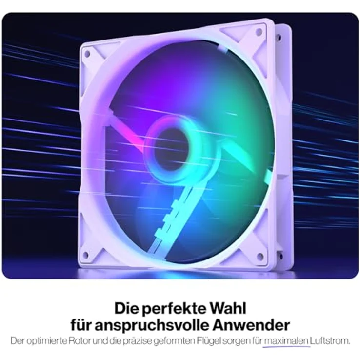 ENDORFY Stratus 140 White PWM ARGB, 140 mm ARGB Gehäuselüfter mit automatischem Lüfterstopp, PWM-Steuerung und hohem Luftstrom – Bild 2