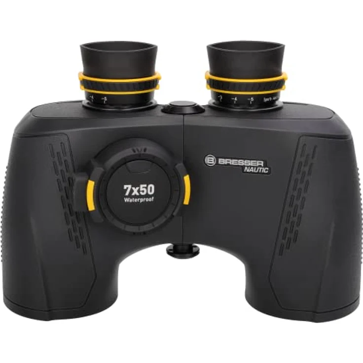 Bresser Fernglas Nautic 7x50 Gen II mit beleuchtetem Kompass, Entfernungs- und Größenberechnung, Nebel- und wasserdicht, inklusive Tasche Ideals Marine Fernglas für Wassersportler – Bild 2