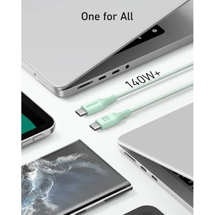 Anker USB-C 544 Kabel, 1,8 m, Grün - Hochwertiges USB-Kabel für schnelle Datenübertragung – Bild 3