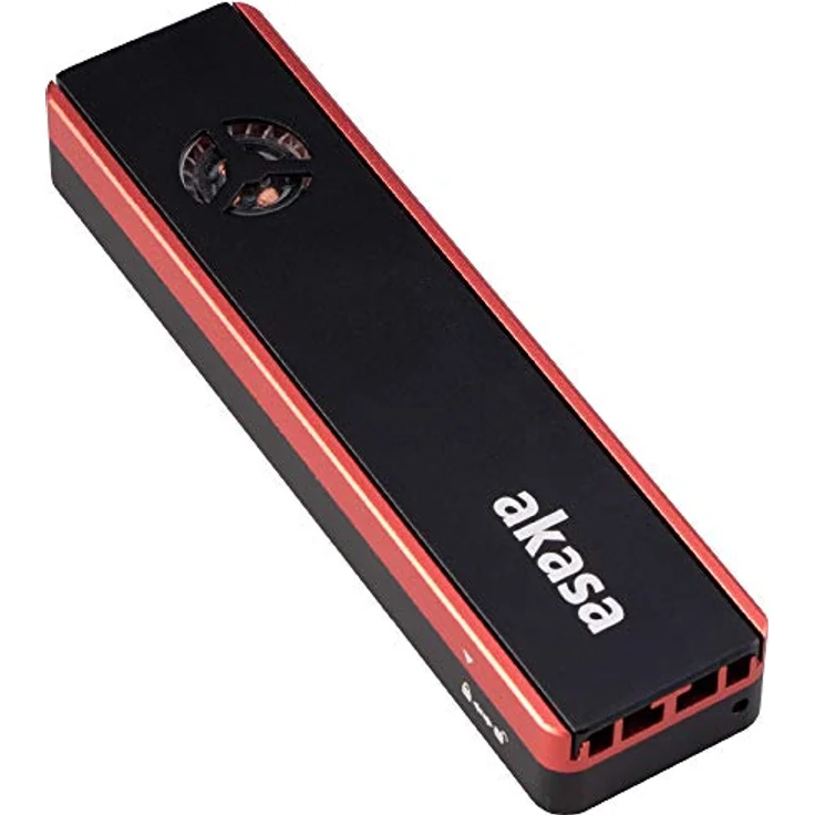 Akasa Vegas SSD Mate | M.2 SATA/NVME SSD auf USB 3.2 Gen 2 Aluminium-Gehäuse mit RGB-Lüfter | Externes RGB SSD Gehäuse, Werkzeugloser M.2-Gehäuseadapter | Inklusive Tragetasche – Bild 2