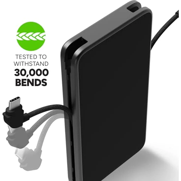 ZAGG mophie Powerstation Plus, 10.000mAh Power Bank mit USB-C & Lightning-Kabel, Schnellladen für 3 Geräte, Schwarz – Bild 3