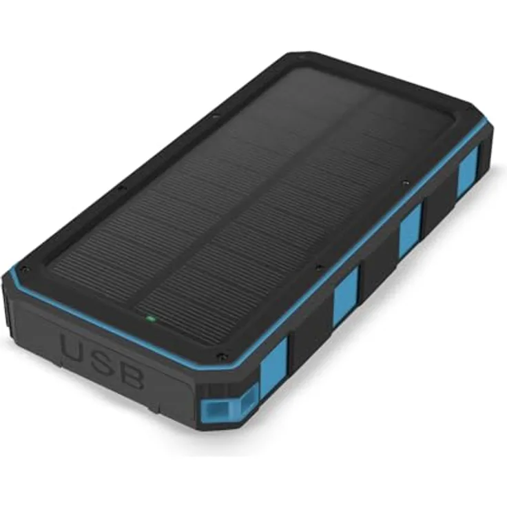 FONTASTIC „Xora 20Q“ Solar Powerbank 20000mAh, Schnellladefunktion mit 2x USB-A FC und 1x USB-C PD, IPX4 Outdoor Solar-Ladegerät für Handy