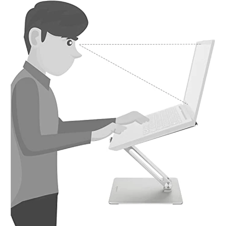 Amazon Basics Verstellbarer, ergonomischer Laptopständer, Multi-Winkel mit Wärmeableitung, für Laptops mit den Maßen 10 (25,4 cm) bis 17 Zoll (43,2 cm) – Bild 4