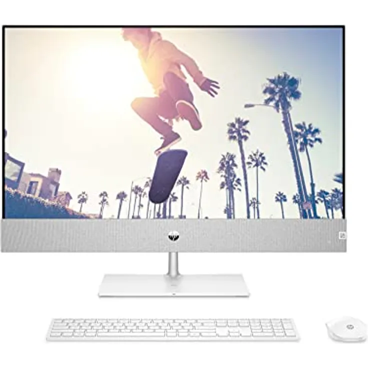 HP Pavilion All in One PC | 27 Zoll IPS QHD Display | Intel Core i7-13700T | 16 GB DDR4 RAM | 1 TB SSD | Intel UHD Grafik 770 | QHD TNR 5MP IR Kamera | Windows 11 Home | QWERTZ Tastatur | Weiß