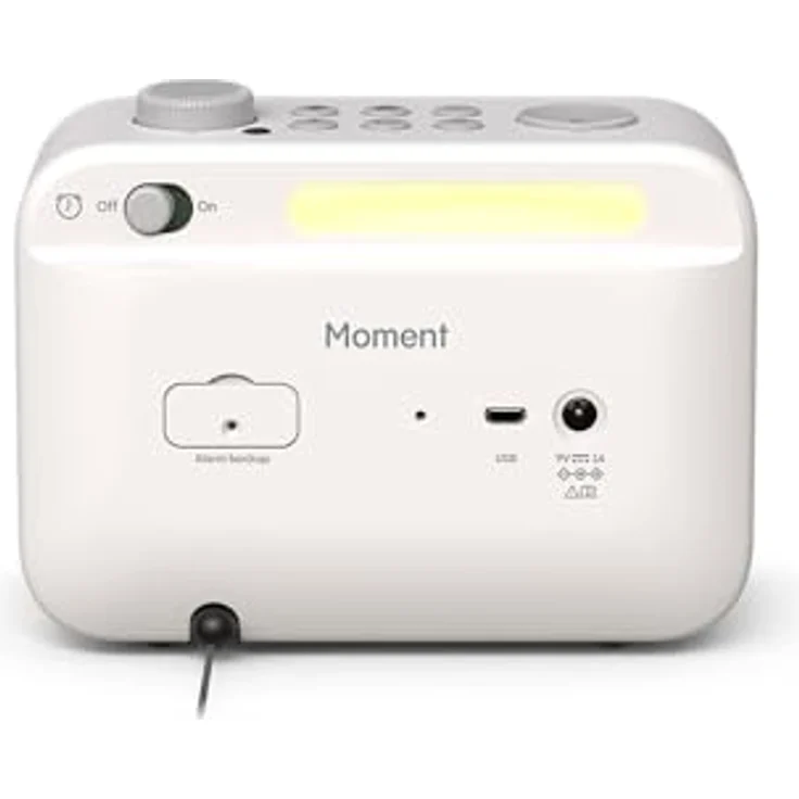 Pure Moment Radiowecker für Schlafzimmer & Büro (DAB+/FM Digital Radio, Bluetooth, White Noise Einschlafhilfe, Wake Up Light Lichtwecker, Nachtlicht, dimmbares Display) Weiß – Bild 3